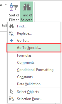 How to Lock Formulas in Excel - Go to special