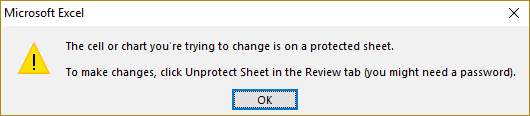 How to Lock Formulas in Excel - locked prompt
