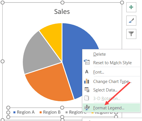 Format Legend of the Chart